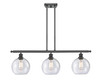 Athens - 3 Light - 36 inch - Matte Black - Cord hung - Island Light (516-3I-BK-G124-8-LED)
