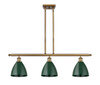 Plymouth - 3 Light - 36 inch - Brushed Brass - Cord hung - Island Light (516-3I-BB-MBD-75-GR)