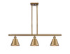 Smithfield - 3 Light - 36 inch - Brushed Brass - Cord hung - Island Light (516-3I-BB-M8)