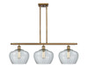 Fenton - 3 Light - 38 inch - Brushed Brass - Cord hung - Island Light (516-3I-BB-G92-L)