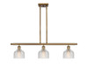 Dayton - 3 Light - 36 inch - Brushed Brass - Cord hung - Island Light (516-3I-BB-G412)