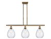Waverly - 3 Light - 36 inch - Brushed Brass - Cord hung - Island Light (516-3I-BB-G372-LED)