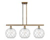 Farmhouse Rope - 3 Light - 37 inch - Brushed Brass - Cord hung - Island Light (516-3I-BB-G122-10RW-LED)