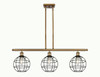 Lake Placid - 3 Light - 36 inch - Brushed Brass - Stem Hung - Island Light (516-3I-BB-CE-8-BK)