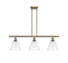 Berkshire - 3 Light - 36 inch - Antique Brass - Cord hung - Island Light (516-3I-AB-GBC-82-LED)