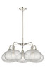 Ithaca - 5 Light - 28 inch - Polished Nickel - Chandelier (516-5CR-PN-G555-10CL)