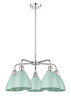 Plymouth - 5 Light - 26 inch - Polished Chrome - Chandelier (516-5CR-PC-MBD-75-SF)