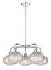Ithaca - 5 Light - 26 inch - Polished Chrome - Chandelier (516-5CR-PC-G555-8CL)