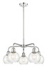 Athens - 5 Light - 24 inch - Polished Chrome - Chandelier (516-5CR-PC-G124-6)