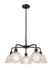 Arietta - 5 Light - 26 inch - Matte Black - Chandelier (516-5CR-BK-G422)