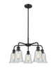 Hanover - 5 Light - 24 inch - Matte Black - Chandelier (516-5CR-BK-G2812)