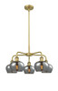 Fenton - 5 Light - 25 inch - Brushed Brass - Chandelier (516-5CR-BB-G93)