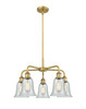 Hanover - 5 Light - 24 inch - Brushed Brass - Chandelier (516-5CR-BB-G2812)