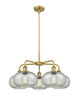 Gorham - 5 Light - 28 inch - Brushed Brass - Chandelier (516-5CR-BB-G249)
