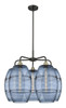 Vaz - 5 Light - 28 inch - Black Antique Brass - Chandelier (516-5CR-BAB-G557-10BL)