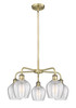 Norfolk - 5 Light - 24 inch - Antique Brass - Chandelier (516-5CR-AB-G462-6)