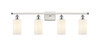 Clymer - 4 Light - 34 inch - White Polished Chrome - Bath Vanity Light (516-4W-WPC-G801)