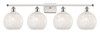 White Mouchette - 4 Light - 38 inch - White Polished Chrome - Bath Vanity Light (516-4W-WPC-G1216-8WM)