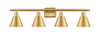 Smithfield - 4 Light - 37 inch - Satin Gold - Bath Vanity Light (516-4W-SG-M8)