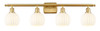White Venetian - 4 Light - 36 inch - Satin Gold - Bath Vanity Light (516-4W-SG-G1217-6WV)