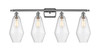 Cindyrella - 4 Light - 37 inch - Polished Chrome - Bath Vanity Light (516-4W-PC-G654-7)