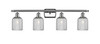 Bridal Veil - 4 Light - 35 inch - Polished Chrome - Bath Vanity Light (516-4W-PC-G559-5SM)