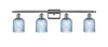 Bridal Veil - 4 Light - 35 inch - Polished Chrome - Bath Vanity Light (516-4W-PC-G559-5BL)