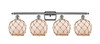 Farmhouse Rope - 4 Light - 38 inch - Polished Chrome - Bath Vanity Light (516-4W-PC-G121-8RB)