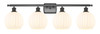 White Venetian - 4 Light - 38 inch - Oil Rubbed Bronze - Bath Vanity Light (516-4W-OB-G1217-8WV)