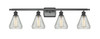 Conesus - 4 Light - 36 inch - Matte Black - Bath Vanity Light (516-4W-BK-G275-LED)