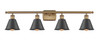 Smithfield - 4 Light - 37 inch - Brushed Brass - Bath Vanity Light (516-4W-BB-M8-BK-LED)