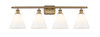 Berkshire - 4 Light - 38 inch - Brushed Brass - Bath Vanity Light (516-4W-BB-GBC-81-LED)