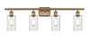 Clymer - 4 Light - 34 inch - Brushed Brass - Bath Vanity Light (516-4W-BB-G802)