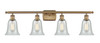 Hanover - 4 Light - 36 inch - Brushed Brass - Bath Vanity Light (516-4W-BB-G2812)