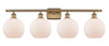 Athens - 4 Light - 38 inch - Brushed Brass - Bath Vanity Light (516-4W-BB-G121)