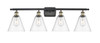 Berkshire - 4 Light - 38 inch - Black Antique Brass - Bath Vanity Light (516-4W-BAB-GBC-82-LED)
