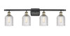 Bridal Veil - 4 Light - 35 inch - Black Antique Brass - Bath Vanity Light (516-4W-BAB-G559-5CL)