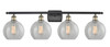 Athens - 4 Light - 38 inch - Black Antique Brass - Bath Vanity Light (516-4W-BAB-G125-8-LED)
