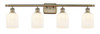 Bridal Veil - 4 Light - 35 inch - Antique Brass - Bath Vanity Light (516-4W-AB-G559-5GWH)