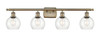 Athens - 4 Light - 36 inch - Antique Brass - Bath Vanity Light (516-4W-AB-G122-6-LED)