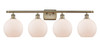 Athens - 4 Light - 38 inch - Antique Brass - Bath Vanity Light (516-4W-AB-G121-LED)