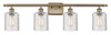Cobbleskill - 4 Light - 35 inch - Antique Brass - Bath Vanity Light (516-4W-AB-G112C-5CL)