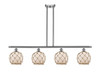 Farmhouse Rope - 4 Light - 48 inch - Brushed Satin Nickel - Cord hung - Island Light (516-4I-SN-G121-8RB)