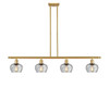 Fenton - 4 Light - 48 inch - Satin Gold - Cord hung - Island Light (516-4I-SG-G92-LED)