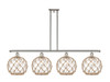 Farmhouse Rope - 4 Light - 48 inch - Polished Nickel - Cord hung - Island Light (516-4I-PN-G122-10RB-LED)
