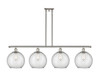 Farmhouse Chicken Wire - 4 Light - 48 inch - Polished Nickel - Cord hung - Island Light (516-4I-PN-G122-10CSN)