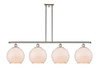 Farmhouse Chicken Wire - 4 Light - 48 inch - Polished Nickel - Cord hung - Island Light (516-4I-PN-G121-10CSN-LED)
