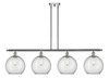 Farmhouse Chicken Wire - 4 Light - 48 inch - Polished Chrome - Cord hung - Island Light (516-4I-PC-G122-10CSN)