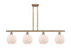 Athens - 4 Light - 48 inch - Brushed Brass - Cord hung - Island Light (516-4I-BB-G121-LED)