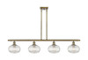 Ithaca - 4 Light - 48 inch - Antique Brass - Cord hung - Island Light (516-4I-AB-G555-8CL)